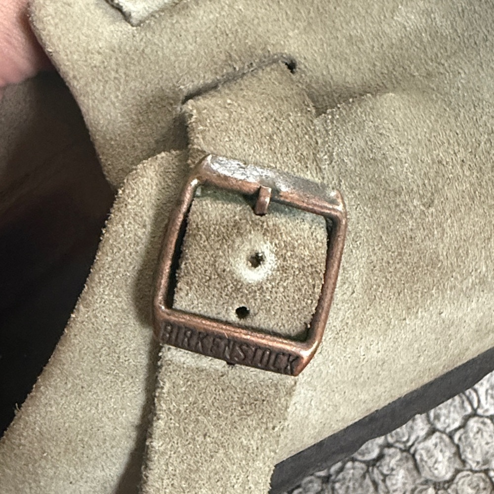 Tan suede Boston Birkenstocks - Picture 7 of 8